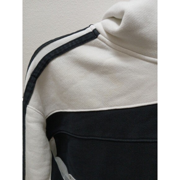 Adidas Original Asymmetrical Block Hooded Sweatshirt White/Black Womens Small - Picture 10 of 16